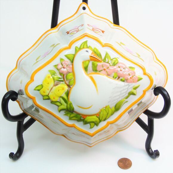 Le Cordon Bleu Franklin Mint Jello Mold 1986 Goose Bird Wall Hanging Ceramic Art - Picture 6 of 6